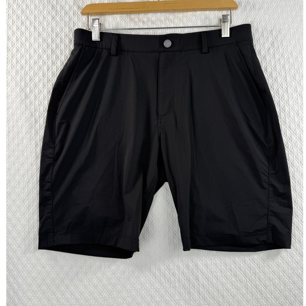 Redvanly Hanover Mens M Black Performance Golf Shorts 9 Inch Inseam Stretch